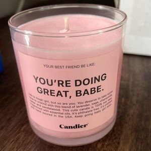 Candier You’re Doing Great Babe Handmade Candle 9 oz. 60+ hr burn time, NEW